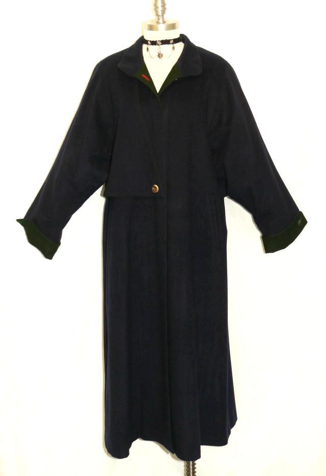 Admont Wool Alpaca Women Blue Austria Gorsuch Winter Warm Long Coat 