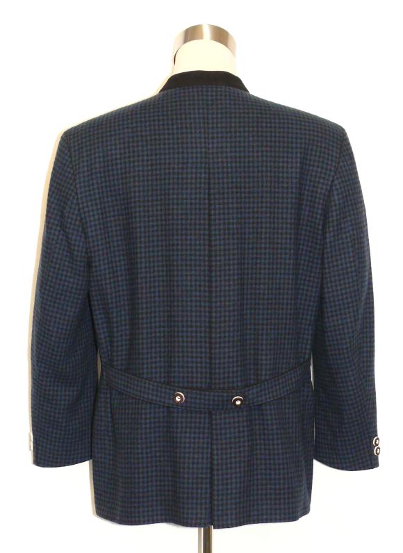BLUE Winter WOOL Men Tweed AUSTRIA Suit JACKET 50 46 L  