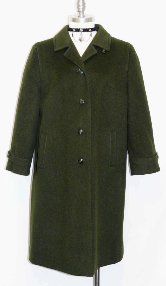 WEYRER / GREEN ~ BOILED WOOL Women Austria LODEN WINTER Long Jacket ...