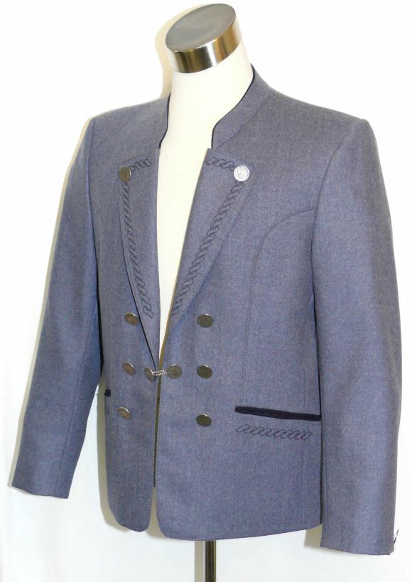 WOOL ~ BLUE Men German Hunting Western Suit JACKET 44 L  