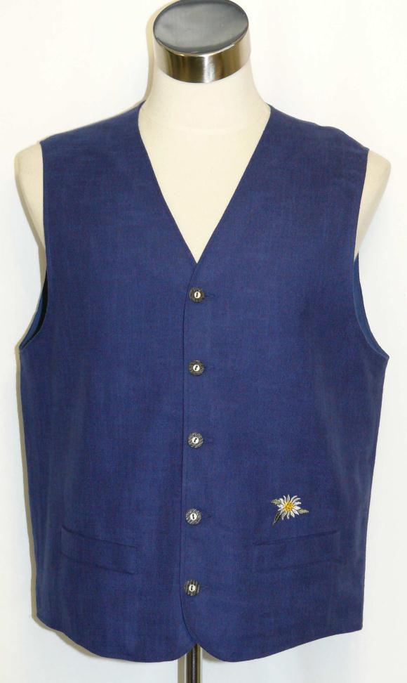 BLUE ~ COTTON Men German Hunting Sport Coat VEST 44 L  