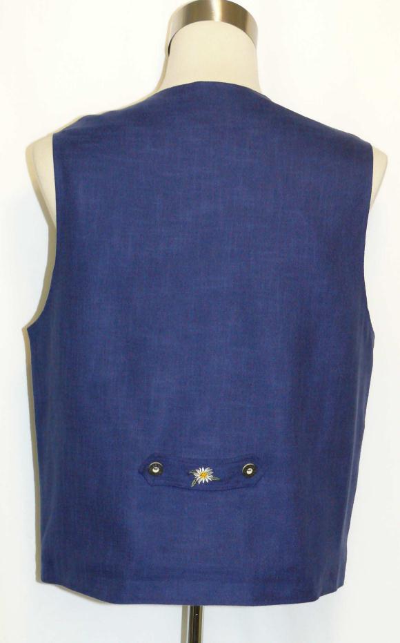 BLUE ~ COTTON Men German Hunting Sport Coat VEST 44 L  