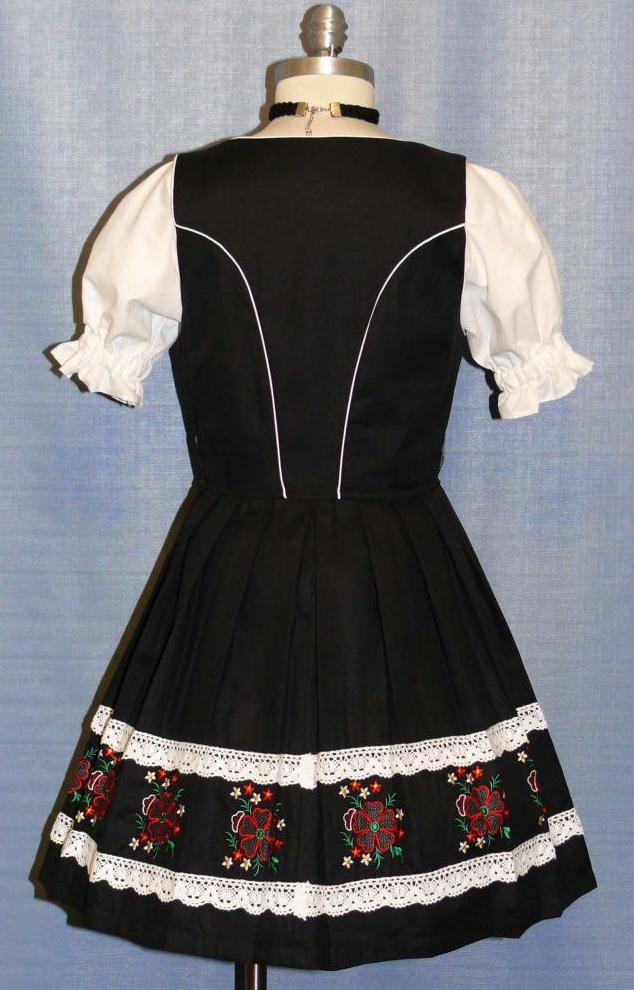   pcs BLACK Women German Hostess OKTOBERFEST DIRNDL Dress / 10 M  