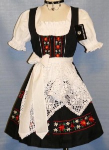 short black dirndl