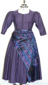 vintage purple dirndl with apron